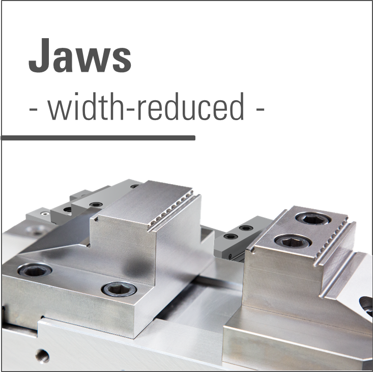Jaws with integrated gripper row
